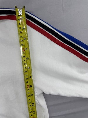 Adidas 3 Stripes White Fleece Crewneck Sweatshirt M Regular