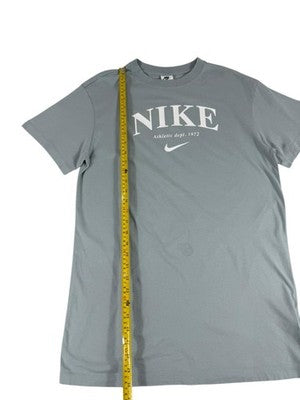 Nike Women's S Gray Athletic T-Shirt Swoosh Graphic Print