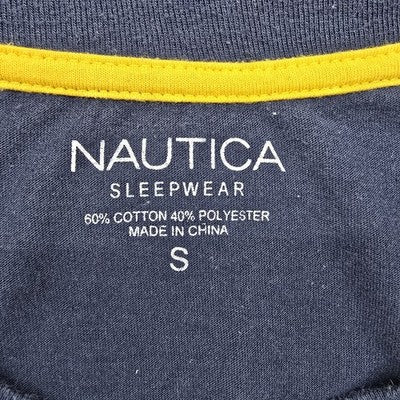 Nautica Men's Long Sleeve Navy Sleep T-Shirt Size S