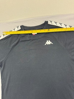 Kappa Men's Black Logo T-Shirt Regular Fit Short Sleeve Size Regular