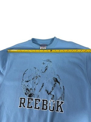 Reebok Light Blue Crewneck Fleece Sweatshirt Medium Men