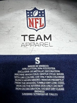 NFL Men's Navy Short Sleeve Crewneck T-Shirt S Regular