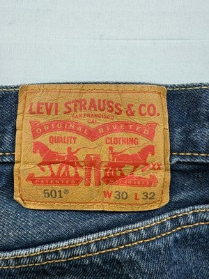 Levi's 501 Vintage Original Fit Jeans Men W30 L32 Dark Wash