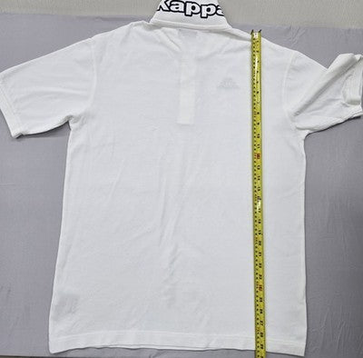 Kappa Men's White Cotton Polo Shirt Large Regular Fit Short Sleeve