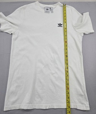 Adidas Men's White Trefoil T-Shirt M Cotton Crewneck