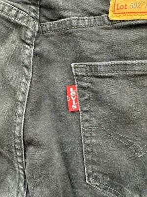 Levi's 502 Hi-Ball Black Slim Tapered Stretch Jeans W28 L32 Men