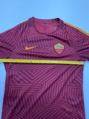 Camiseta de fútbol roja Nike para niños talla S Roma impresión gráfica de...