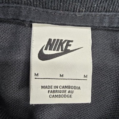 Nike Men's Black Cotton Polo Shirt Short Sleeve M Button Closure
