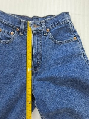 Blue Straight Denim Jeans Unisex Adult 38” Waist Regular 5-Pocket Button