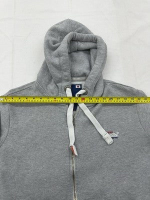 Superdry Men's Grey Zip Hoodie L Orange Label Cotton Blend