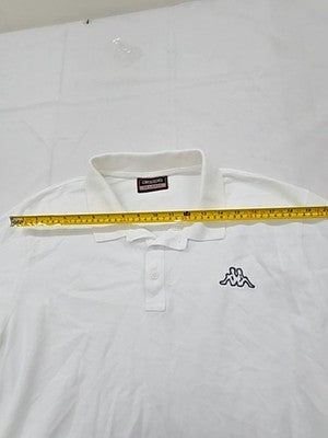 Kappa Men's White Polo XXL Short Sleeve 100% Cotton Embroidered Logo