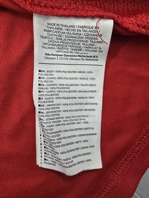 Nike Men's L Red Dri-FIT Soccer Jersey Short Sleeve Mesh