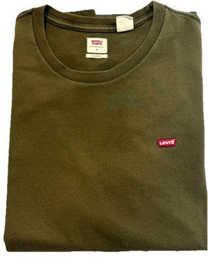 Levi'S Men's Short Sleeve Original Housemark Tee T-Shirt Crew Neck Olive Size M