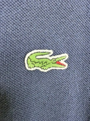 Lacoste L.12.12 Navy Cotton Pique Polo Shirt S Classic Fit Short Sleeve