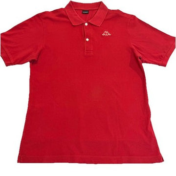 Kappa Men's Polo Shirt Red Cotton Size 5Xl Casual Sportswear