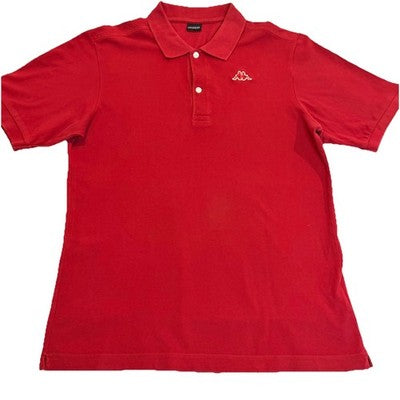 Kappa Men's Red Polo Shirt – Size 5XL, Cotton