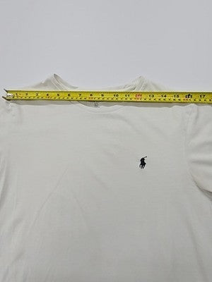 Polo Ralph Lauren Men's White Logo T-Shirt L Crew Neck Cotton NWOT
