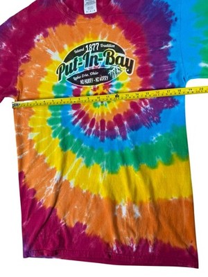 Gildan Tie Dye Short Sleeve Crewneck T-Shirt M Put-in-Bay