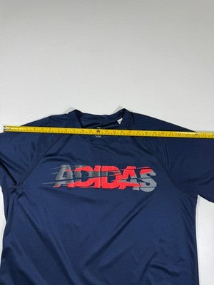 Adidas Men'S Climalite Navy Blue Crew Neck Short Sleeve T-Shirt Xl