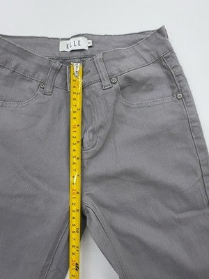 Elle Women Gray Chinos size XS product image 7