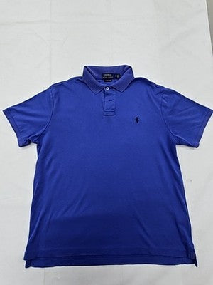 Polo Ralph Lauren Royal Blue Cotton Polo Shirt L Custom Slim Fit Short Sleeve
