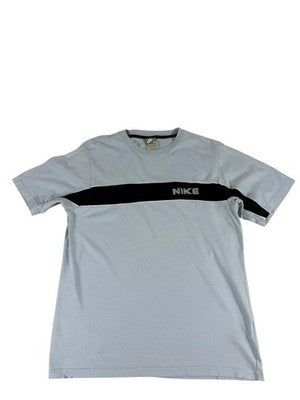 Nike SB Grey Stripe Crewneck Short Sleeve Cotton T-Shirt M