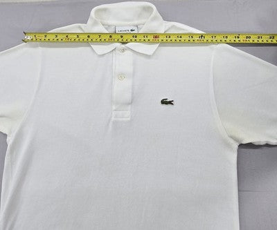 Lacoste L.12.12 White Cotton Polo Shirt Small Classic Fit