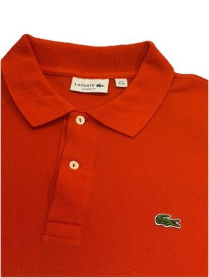 Lacoste Polo Shirt Size Us 4Xl Men`S Regular Fit Orange - Great Condition