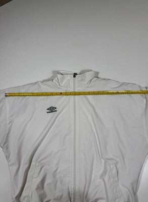 Umbro White Track Jacket XL Full Zip Polyester Sports