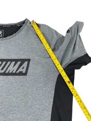 Puma Active Gray Black Color Block Athletic T-Shirt XXL