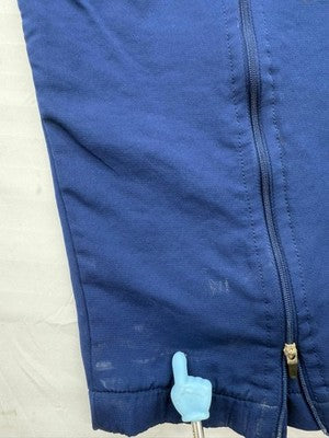 Nike Men's Navy XL Track Pants Tapered Drawstring Zipper Poly