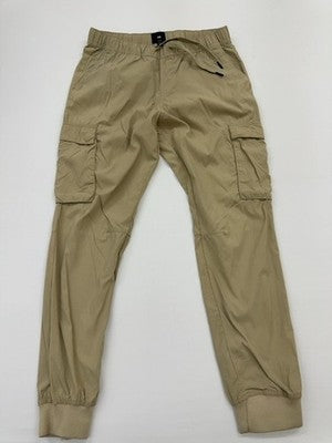 H&M Hombres Beige Utility Cargo Pantalones Slim Fit Talla M Cordón Elástico