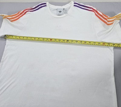 Adidas Originals Men's XL White 3-Stripes Cotton T-Shirt
