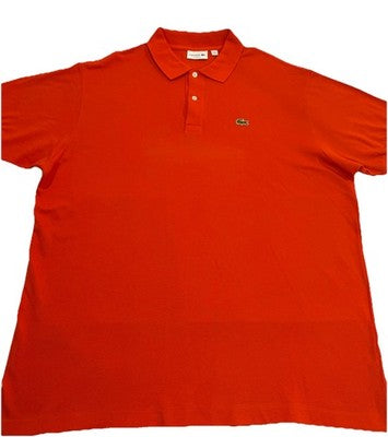 Lacoste Polo Shirt Size Us 4Xl Men`S Regular Fit Orange - Great Condition