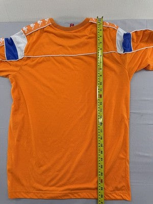 Kappa Men's Orange Striped Short Sleeve T-Shirt Med Logo M E503017