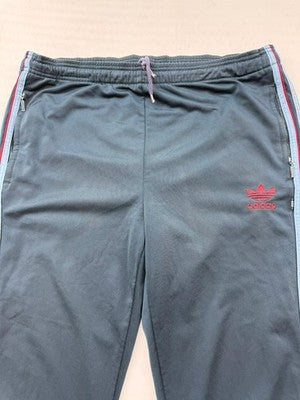 Adidas Men's Navy 3-Stripes Track Pants M Vintage Relaxed