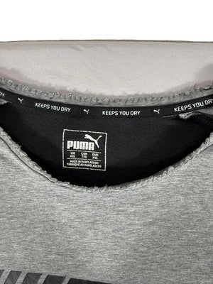 Puma Active Gray Black Color Block Athletic T-Shirt XXL