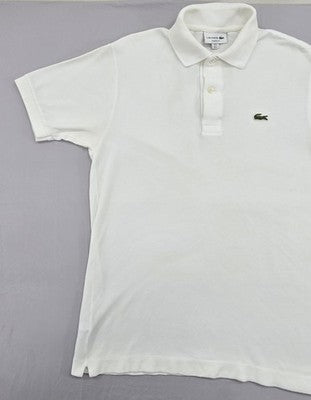 Lacoste L.12.12 White Cotton Polo Shirt Small Classic Fit