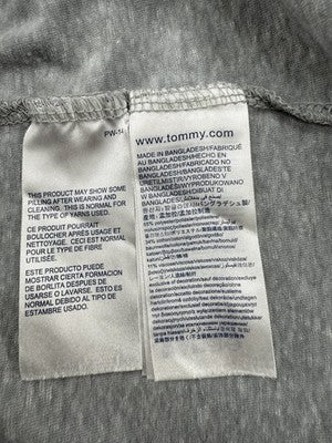 Tommy Hilfiger Men's XL Grey V-Neck Graphic Short Sleeve Cotton T-Shirt