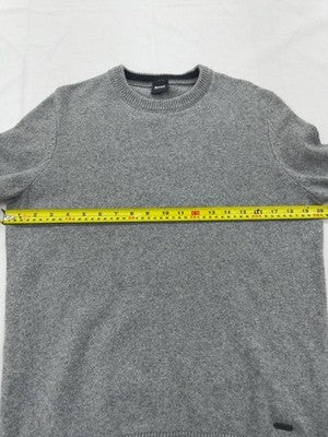 Hugo Boss Gray Crewneck Knit Sweater L Long Sleeve Men's