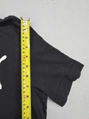 Puma Essentials Men's Black Logo Tee S Short Sleeve Cotton