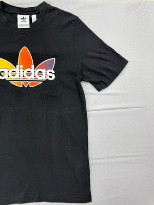 Adidas Men's Black Rainbow Trefoil Tee S Adicolor Cotton