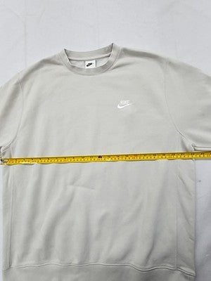 Nike Men's Grey L Crewneck Fleece Sweatshirt Swoosh