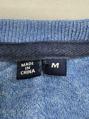 Superdry Essential Logo Blue Marl Slim Fit Men's M T-Shirt Cotton