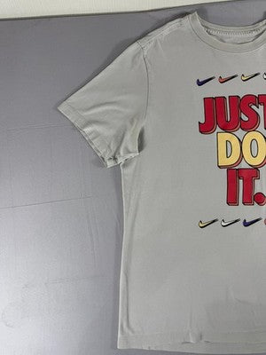 Nike The Nike Tee Men's L Gray Graphic Logo T-Shirt Short Sleeve Cotton