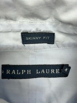 Ralph Lauren Women's Skinny Fit Light Blue Oxford Shirt Sz 4 Pony Logo