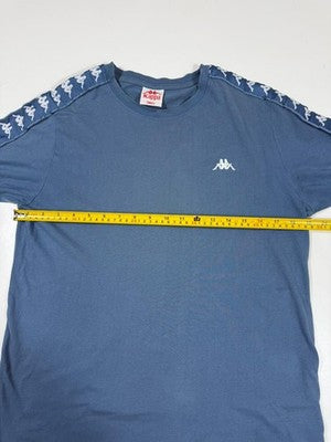 Kappa Blue Logo Tape Jersey Cotton T-Shirt S Short Sleeve Crew Neck