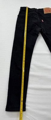 Levi's 502 Hi-Ball Black Slim Tapered Stretch Jeans W28 L32 Men