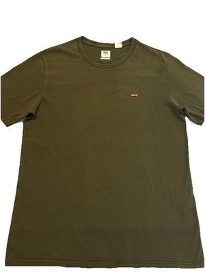 Levi'S Men's Short Sleeve Original Housemark Tee T-Shirt Crew Neck Olive Size M