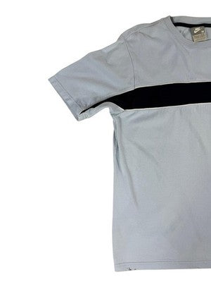 Nike SB Grey Stripe Crewneck Short Sleeve Cotton T-Shirt M